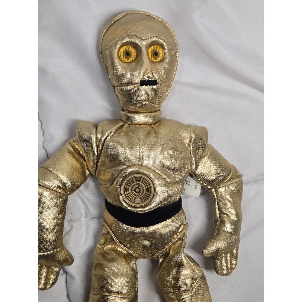 1997 Kenner 10" Star Wars Buddies C-3P0 Bean Bag Plush Figure Hasbro Collectible